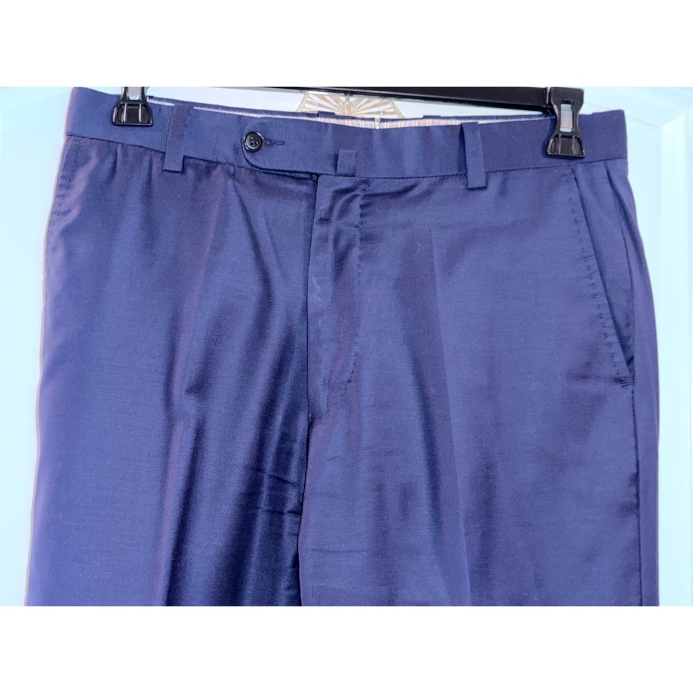 ANTAS‎ Foundation Collection Men's 32X24 Navy Wool Blend Dress Pants